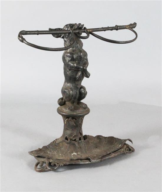 A Victorian Coalbrookdale? cast iron stick stand, width 24.5in. height 23.5in.
